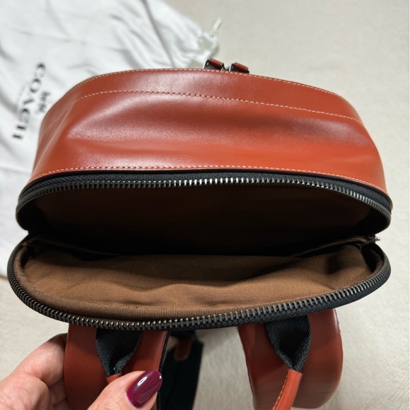 Coach x Peanuts Snoopy Christmas Logo Brown Backpack - Picture 11 of 12